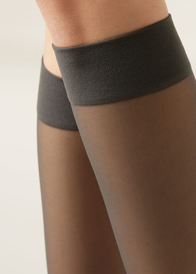 20 Denier Comfort Cuff Kniestrümpfe