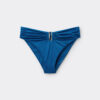 Badehose mit hoher Taille aus glänzendem Satin