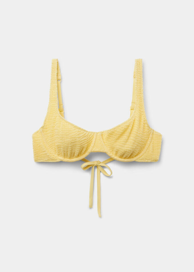 Balconette-Bikinioberteil Crinkle Waves