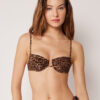 Balconette-Bikinioberteil im Wild-Animalier-Stil