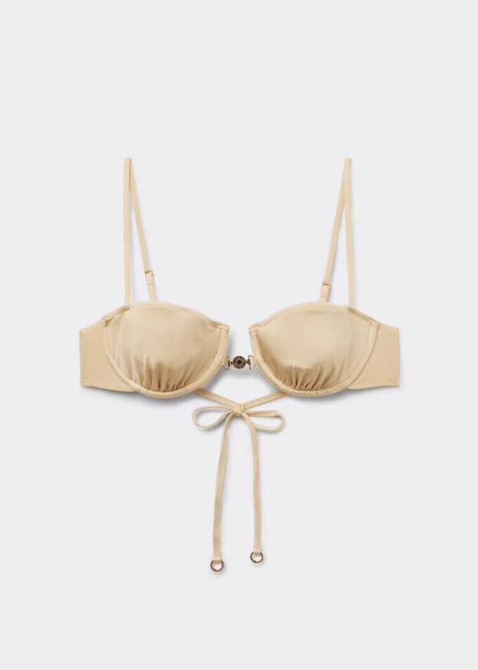 Balconette-Bikinioberteil, minimalistische Passform