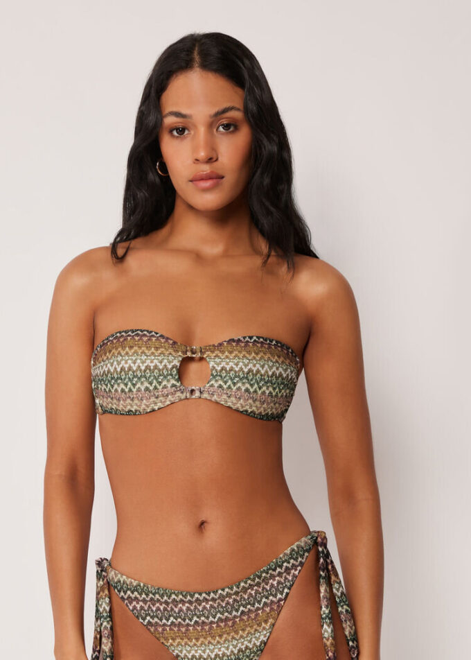 Bandeau-Bikini-Oberteil, elegant, ethnisch