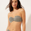 Bandeau-Bikini-Oberteil Golden Stripes