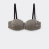 Bandeau-Bikini-Oberteil Golden Stripes