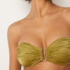 Bandeau-Bikinioberteil aus glänzendem Satin