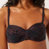 Bandeau-Bikinioberteil Dark Animalier