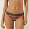 Bikini-Hose mit goldenen Chevron-Streifen