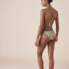Bikini-Hose mit tropischem Blattmuster