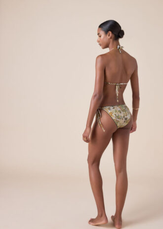 Bikini-Hose mit tropischem Blattmuster