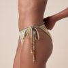 Bikini-Hose mit tropischem Blattmuster