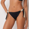 Bikini-Höschen mit Bindebändern, elegant, zweifarbig