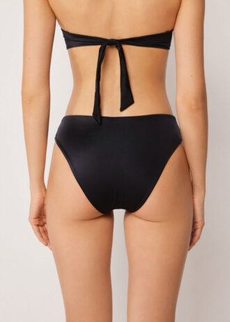 Bikini-Höschen mit hoher Taille, elegant, zweifarbig