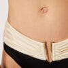 Bikini-Höschen mit hoher Taille, elegant, zweifarbig