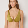 Bikini-Oberteil im Tank-Stil aus glänzendem Satin