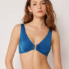 Bikini-Oberteil im Tank-Stil aus glänzendem Satin