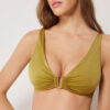 Bikini-Oberteil im Tank-Stil aus glänzendem Satin