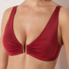 Bikini-Oberteil im Tank-Stil aus glänzendem Satin