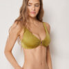 Bikini-Oberteil im Tank-Stil aus glänzendem Satin