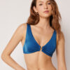 Bikini-Oberteil im Tank-Stil aus glänzendem Satin