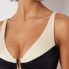 Bikini-Oberteil im Tank-Stil, elegant, zweifarbig