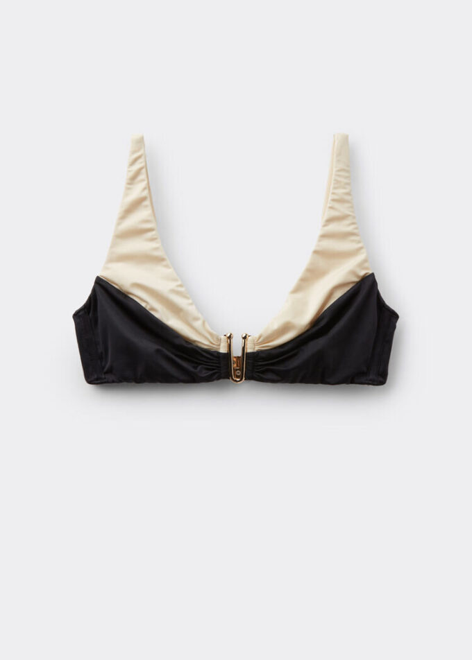 Bikini-Oberteil im Tank-Stil, elegant, zweifarbig