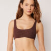 Bikini-Oberteil im Tank-Stil mit Crinkle-Wellen