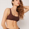 Bikini-Oberteil im Tank-Stil mit Crinkle-Wellen