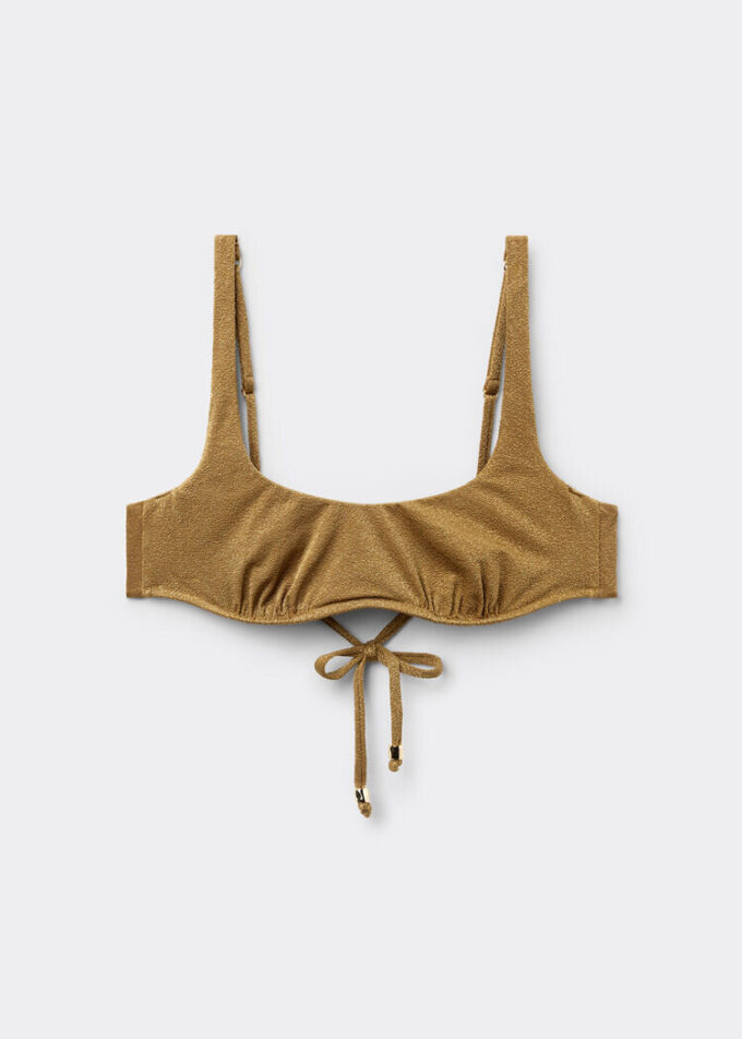 Bikini-Oberteil im Tank-Stil mit raffiniertem Glanz