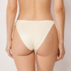 Bikinihosen mit seitlicher Schnürung aus glänzendem Satin Bikinihosen mit seitlicher Schnürung aus glänzendem Satin