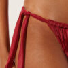 Bikinihosen mit seitlicher Schnürung aus glänzendem Satin