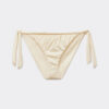 Bikinihosen mit seitlicher Schnürung aus glänzendem Satin Bikinihosen mit seitlicher Schnürung aus glänzendem Satin