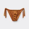 Bikinihosen mit seitlicher Schnürung aus glänzendem Satin Bikinihosen mit seitlicher Schnürung aus glänzendem Satin