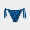 Bikinihosen mit seitlicher Schnürung aus glänzendem Satin Bikinihosen mit seitlicher Schnürung aus glänzendem Satin