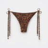 Bikinihosen mit seitlicher Schnürung im Wild-Animalier-Stil