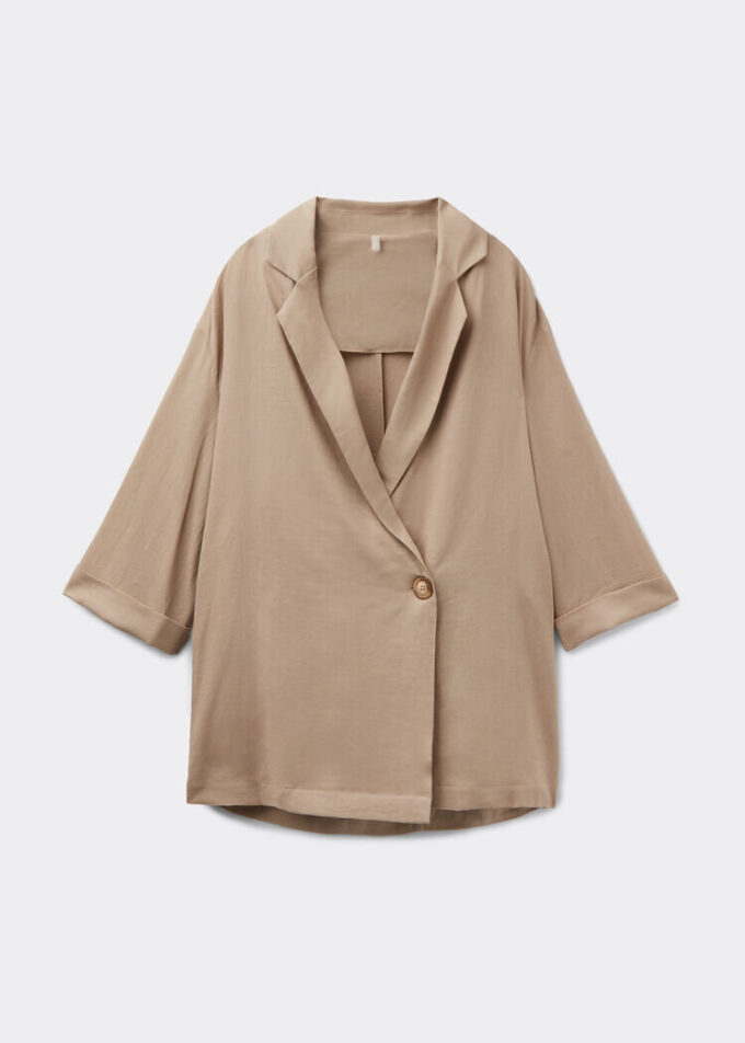 Blazer in lockerer Passform aus Leinen