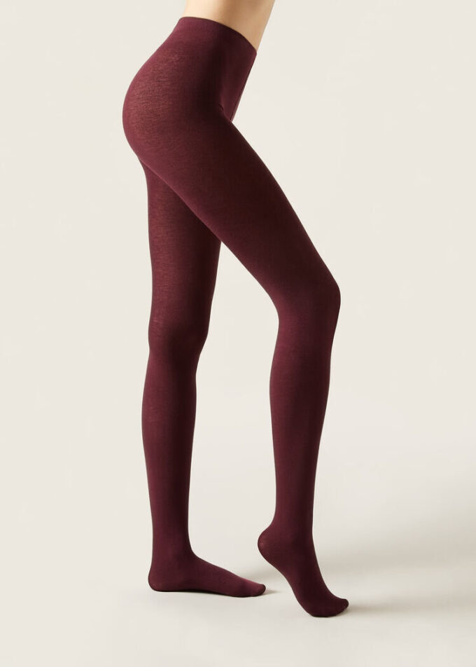 Blickdichte, matte Strumpfhose aus Kaschmir und Modal