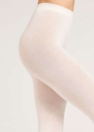 Blickdichte, matte Strumpfhose aus Kaschmir und Modal