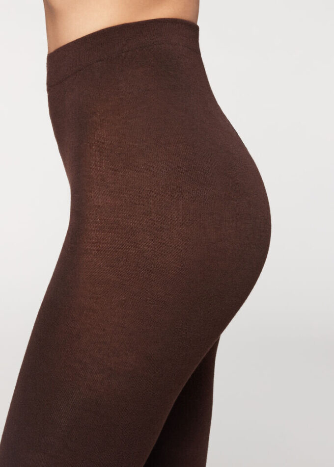 Blickdichte, matte Strumpfhose aus Kaschmir und Modal