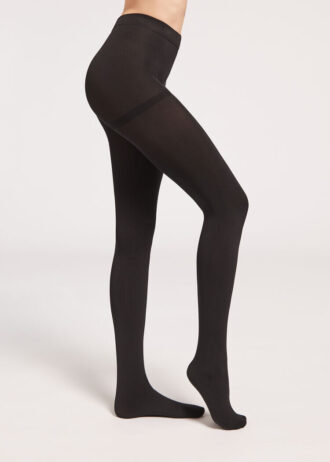 Blickdichte, matte Thermal-Strumpfhose