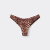 Braune Brazilian-Bikinihose mit Animal-Print