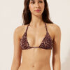 Braunes Triangel-Bikinioberteil mit Animal-Print Braunes Triangel-Bikinioberteil mit Animal-Print
