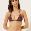Braunes Triangel-Bikinioberteil mit Animal-Print Braunes Triangel-Bikinioberteil mit Animal-Print