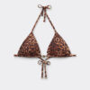 Braunes Triangel-Bikinioberteil mit Animal-Print Braunes Triangel-Bikinioberteil mit Animal-Print