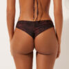 Brazilian-Bikinihose in dunklem Animal-Print
