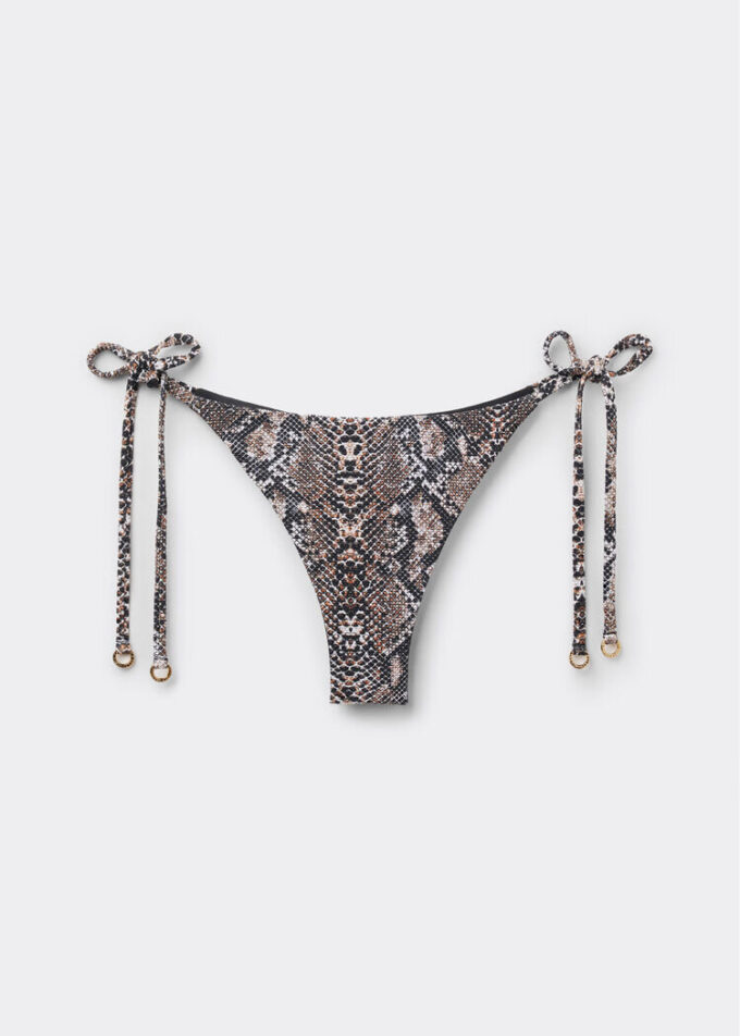 Brazilian-Bikinihose mit Bindebändern Classic Snake