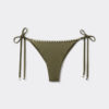 Brazilian-Bikinihose mit Schnürung und raffiniertem Glanz