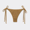 Brazilian-Bikinihose mit Schnürung und raffiniertem Glanz