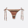 Brazilian-Bikinihosen mit goldenen Chevron-Streifen