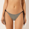 Brazilian-Bikinihosen mit goldenen Streifen