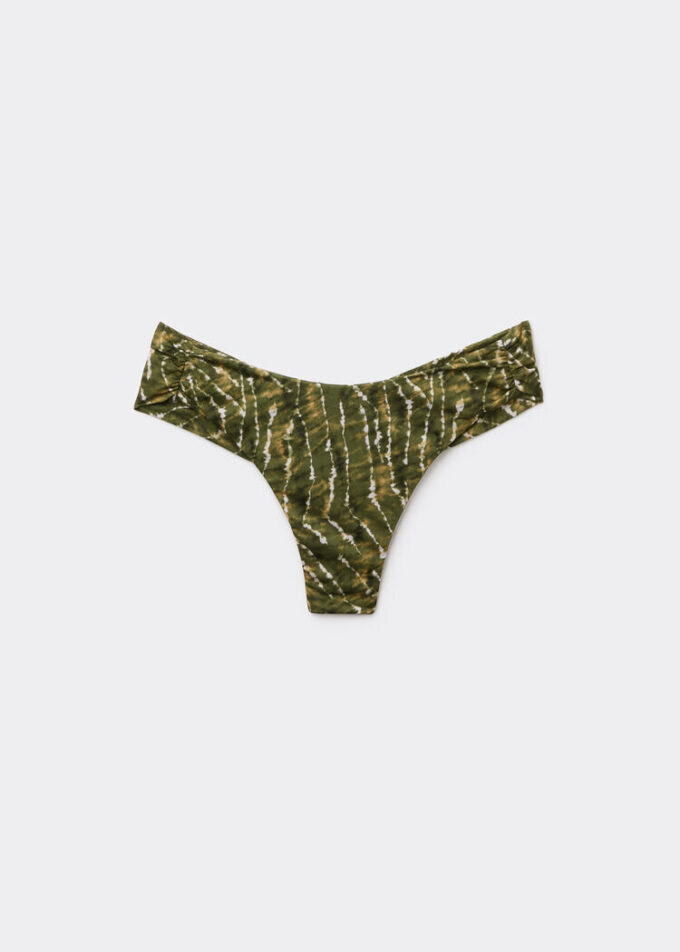 Brazilian-Bikinihosen mit natürlichem Tie-Dye-Muster